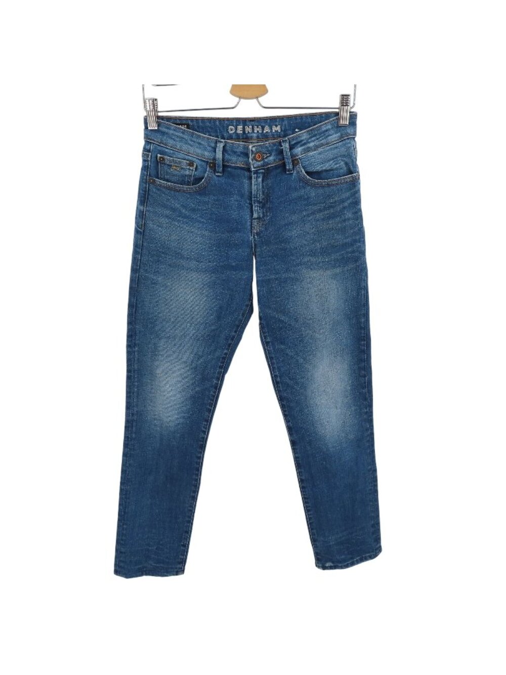 Denham Womens 24W 28L Monroe Girlfriend Tapered Fit Medium Wash Blue Denim Jeans